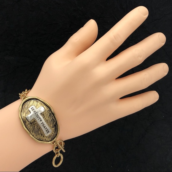 🌼 Serenity Prayer 2-Tone Toggle Bracelet - Picture 3 of 3